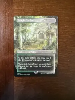 Magic: The Gathering ECL Temple Garden Land Forest Borderless Rare Lorwyn - Image 4