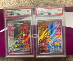 Pokemon TCG SEQUENTIAL Deerling & Sawsbuck 165 166 Temporal Forces PSA 9 - Image 1