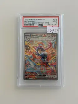 Pokemon 2024 Greninja EX Scarlet & Violet Twilight Masquerade Card 214/167 PSA 9 - Image 1