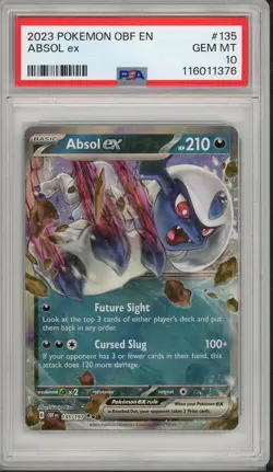 2023 Pokemon OBF EN Absol ex #135 PSA 10 - Image 1