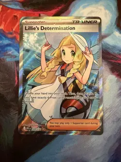 Pokemon Lillie's Determination Trainer Full Art Ultra Rare Holo 169/132 Me01 EN - Image 1