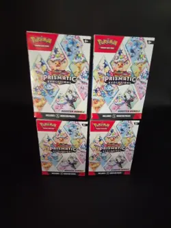 Pokemon TCG Scarlet & Violet Prismatic Evolutions Booster Bundle Lot of 4 Sealed - Image 1