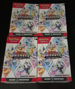 Pokemon TCG Scarlet & Violet Prismatic Evolutions Booster Bundle Lot of 4 Sealed - Image 2