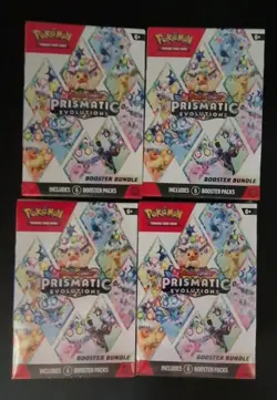 Pokemon TCG Scarlet & Violet Prismatic Evolutions Booster Bundle Lot of 4 Sealed - Image 4