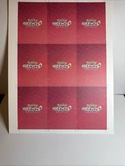 Pokemon Uncut Sheet Lets Go Eevee Database! Cracked Ice Gem Stone Eeveelutions! - Image 2
