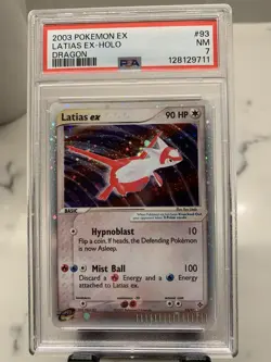 2003 Pokemon 93/97 Latias EX Holo Dragon NM PSA 7 Vintage W/ Holo Swirl - Image 2