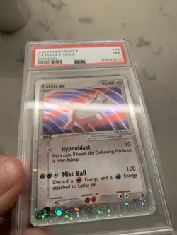 2003 Pokemon 93/97 Latias EX Holo Dragon NM PSA 7 Vintage W/ Holo Swirl - Image 4