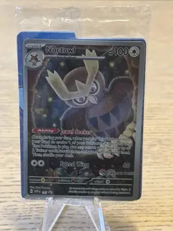 Pokemon Center Noctowl SVP141 Scarlet & Violet Promo Exclusive Holo Sealed - Image 1