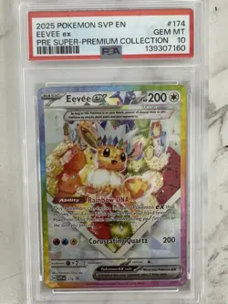 Pokemon Eevee ex 174 SVP Scarlet & Violet Promo Holo English 2025 PSA 10 - Image 1