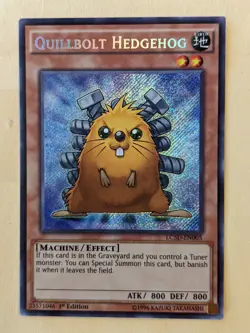 QUILLBOLT HEDGEHOG-YUGIOH-1ST EDITION SECRET RARE-LC5D-EN005 - Image 1