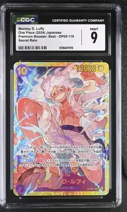 CGC 9 ONE PIECE MONKEY D. LUFFY OP05-119 SEC 2023 Awakening of the New Era - Image 1