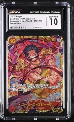 ✨✨ CGC 10 One Piece Gol D. Roger OP09-118 A New Emperor SEC Jpn - Image 1