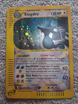 Kingdra 148/147 Aquapolis Holo SWIRL Secret Rare 2002 Vintage Pokemon TCG Card - Image 3
