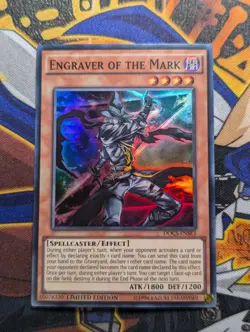 Engraver of the Mark DOCS-ENSE3 Super Rare Limited Edition YuGiOh TCG Card - Image 1