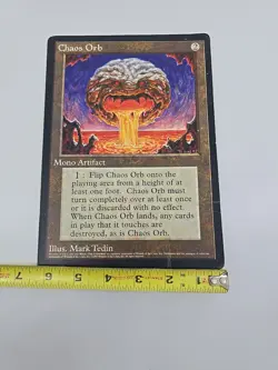 MTG Chaos Orb Oversized Promo Card 6x9 – 1996 Magic the Gathering RARE - Image 2