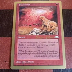 Mtg Firestorm LP World Championship Gold Card Weatherlight Reserved List - Image 1
