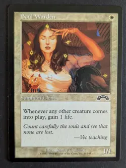 MTG Soul Warden - Exodus - Vintage/Old Border/Premodern - NM - Magic - Image 2