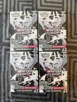 Pokemon TCG White Flare Booster Bundle Lot of 4 Factory Sealed - Image 1