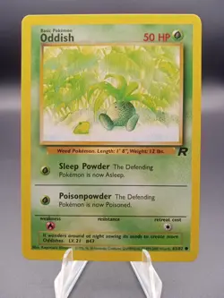 2000 Pokemon Team Rocket Oddish #63 Extremely LP - Image 1