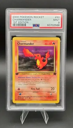 2000 Pokemon Charmander 1st Edition #50/82 Team Rocket PSA 9 Mint 60702588 - Image 1