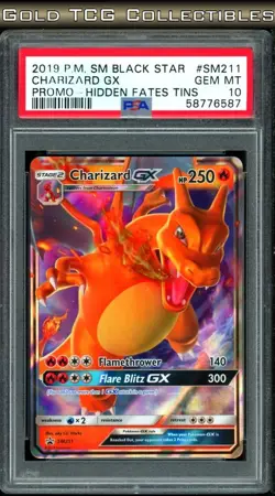 PSA 10 ⭐ Pokemon Charizard GX SM211 Hidden Fates Tins Black Star Promo 2019 - Image 1