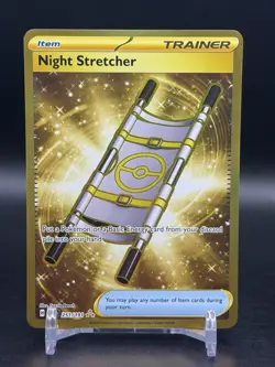 Night Stretcher 251/191 Sv08 Surging Sparks Secret Gold Item Pokemon NM - Image 1