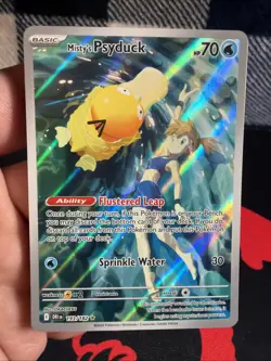 Mistys Psyduck 193/182 Pokemon Card From Destined Rivals Pack Fresh Near Mint - Image 1