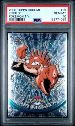 2000 TOPPS CHROME POKEMON T.V. #99 KINGLER PSA GEM MT 10 - Image 1