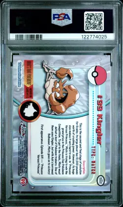 2000 TOPPS CHROME POKEMON T.V. #99 KINGLER PSA GEM MT 10 - Image 2