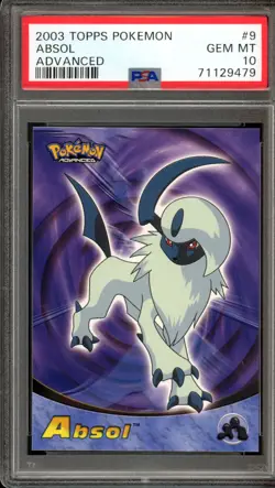 Absol #9 2003 Pokemon Topps Advanced PSA 10 Gem Mint Pop 7 - Image 1