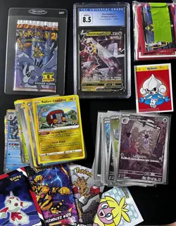 Huge Pokemon Binder Collection Lot! Holos, Ars, IRs, Slab & More! Pack Fresh, NM - Image 1