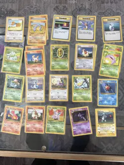 Pokemon TCG Base Set Unlimited - Lot of 23 Cards - MP/LP - Uncommon/Common - Image 1