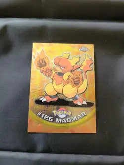 Topps Chrome #126 Magmar LP Pokemon Card Basic Chrome Series 2 2000 - Image 1