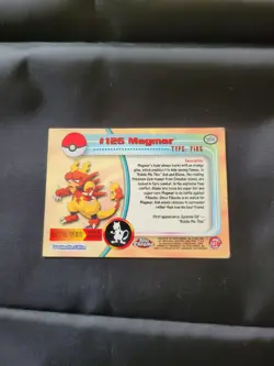 Topps Chrome #126 Magmar LP Pokemon Card Basic Chrome Series 2 2000 - Image 2