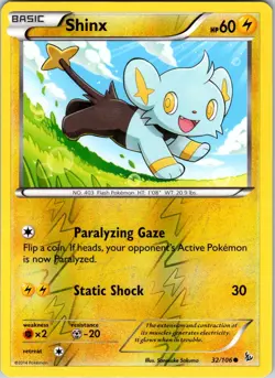 Shinx 32/106 XY - Flashfire Pokemon TCG NM Reverse Holo - Image 1