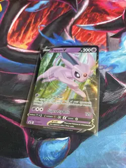 Espeon V SWSH201 Black Star Promo Ultra Holo Full Art Pokemon Card - Image 1