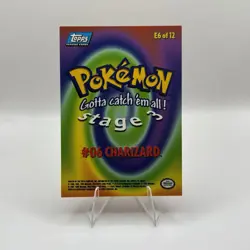 Charizard E6 of 12 Topps Pokemon TV Animation Series NM-LP -O2 - Image 2
