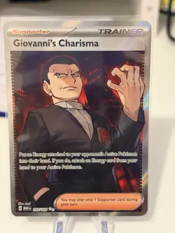Giovanni’s Charisma 197/165 Ultra Rare SV 151 Full Art Holo Pokemon TCG NM - Image 1