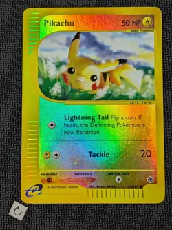 Pikachu 124/165 - Expedition Reverse Holo Pokemon TCG MP (Small Dent) - Image 1