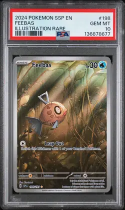 Pokemon Surging Sparks Feebas 198 PSA 10 - Image 1