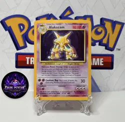 Pokemon Base Set Alakazam 1/102 1999 WOTC Holo Rare English - Image 1