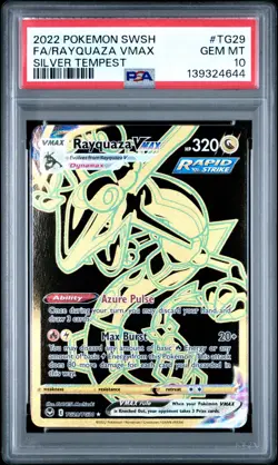 PSA 10 Rayquaza VMAX TG29 - Pokemon Silver Tempest Trainer Gallery - Pokemon TCG - Image 1