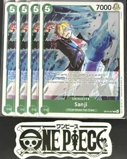 4x One Piece OP13-027 R Sanji - ENG - Foil - Playset - TCG - NM/M - Image 1