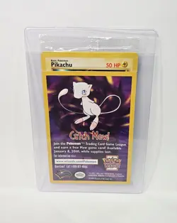 Pokemon The First Movie Pikachu Promo Card Sealed 1999 WB Gold Stamp Catch Mew - Image 1