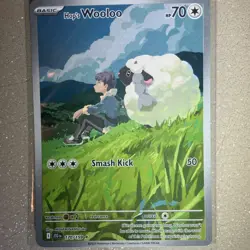 Pokemon Hop's Wooloo Full Art Illustration Rare Holo Card SV09 170/159 - Image 2