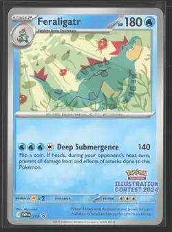 Feraligatr (Illustration Contest 2024) Promo SV: Scarlet & Violet Cards 213 NM - Image 1