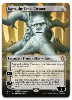 Karn, the Great Creator (Borderless) #73 (NM) Bloomburrow BLC Magic MTG - Image 1