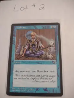 MTG Meditate Tempest NM smoke free home - Image 1
