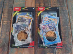 2 Pokemon Perfect Order Coin Blister Pack Steelix Onix Clauncher Clawitzer Promo - Image 1