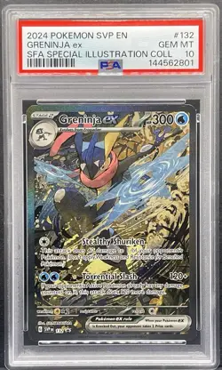 Pokemon TCG Shrouded Fable #132 Greninja ex Special Illustration Promo PSA 10 - Image 1
